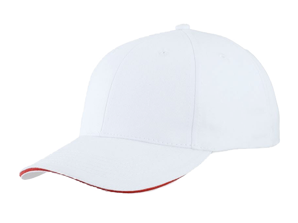 Cap besticken Weiss Rot