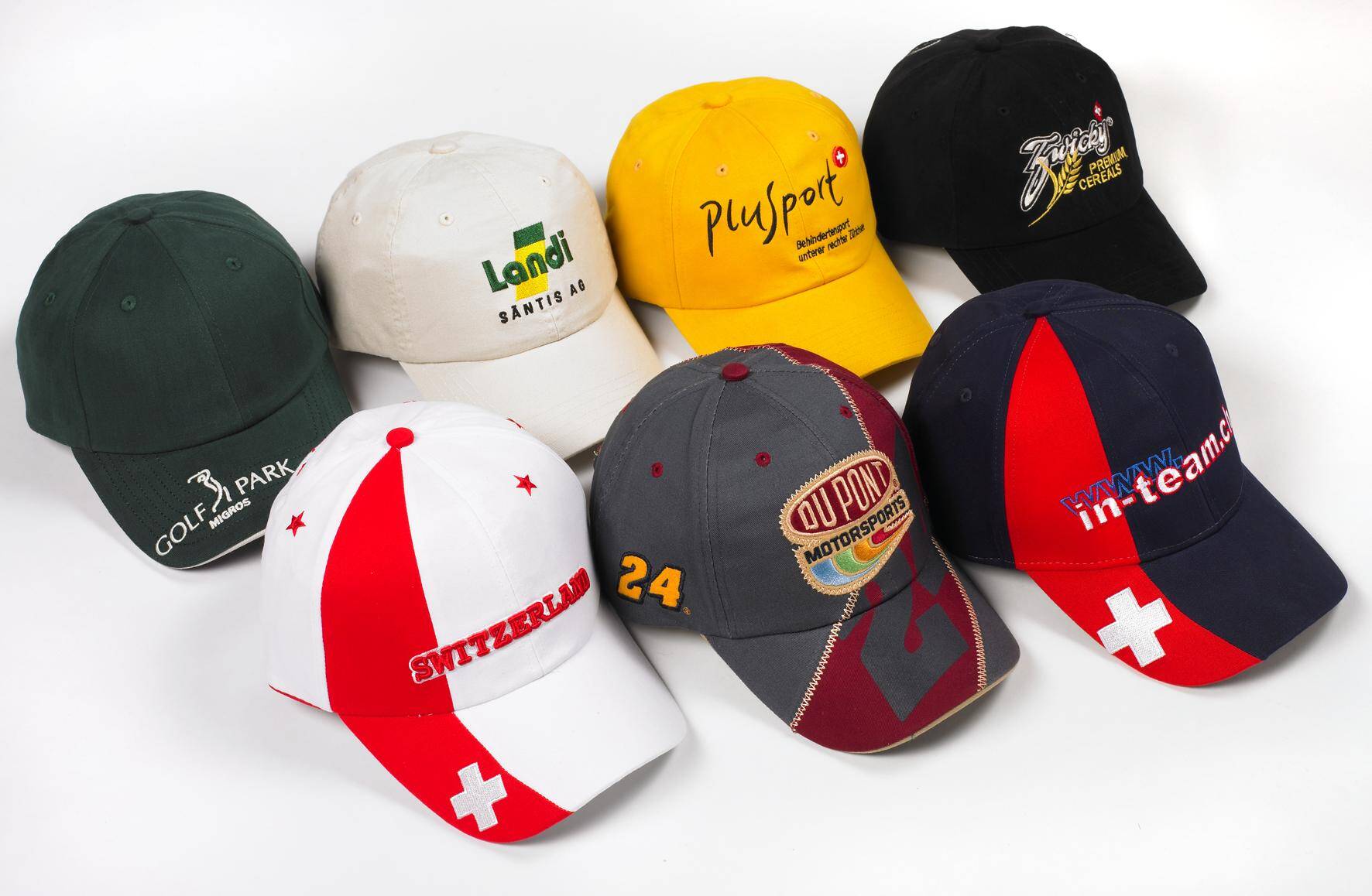 Caps besticken
