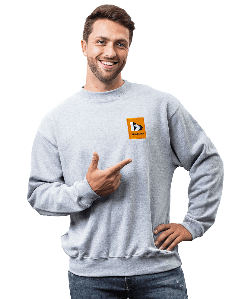 Logo Schriftzug bedrucken Pullover