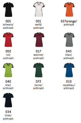 T-Shirt Farben