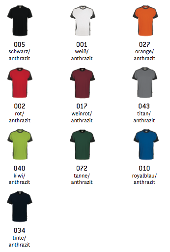 T-Shirt Farben