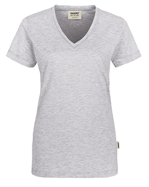 T Shirt Besticken Bedrucken Vorne Hakro Damen Classic 126